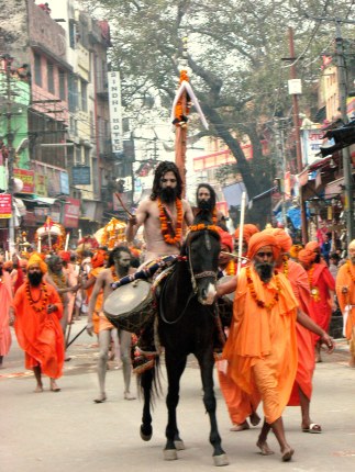 sadhus on horses
